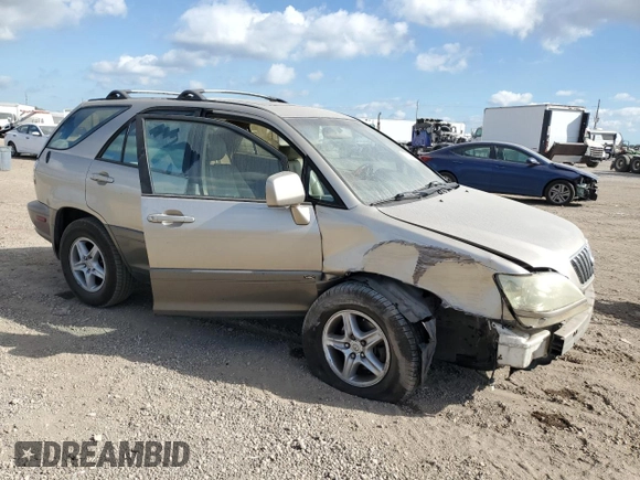 2001 Lexus RX 300 with VIN JTJGF10U410090158, listed as a Copart auction lot 77817154 with 130,583 mi miles and Salvage Title. Bid and sale history available at carsss.com. Image 4.