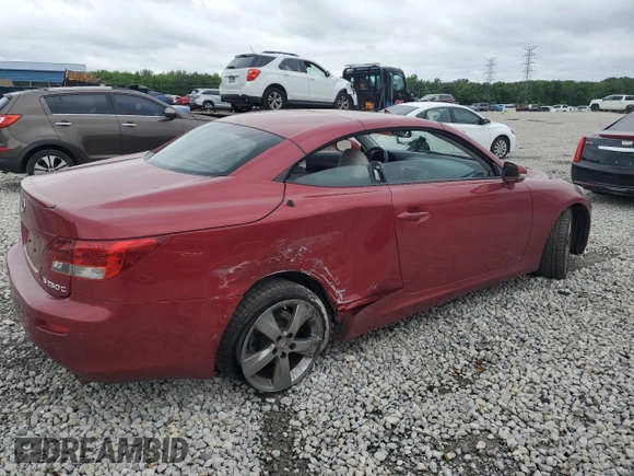 2011 Lexus IS 250 C z VIN JTHFF2C21B2520084, wystawiony jako Copart lot #55036975 z przebiegiem 67 646 mil mil oraz Szkoda całkowita • Salvage title. Historia ofert i sprzedaży dostępna na DreamBid. Obrazek 3.