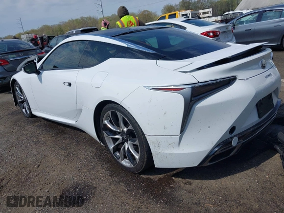 2021 Lexus LC with VIN JTHBP5AY0MA008376, listed as a IAAI auction lot 42016674 with 37,760 mi miles. Bid and sale history available at carsss.com. Image 3.
