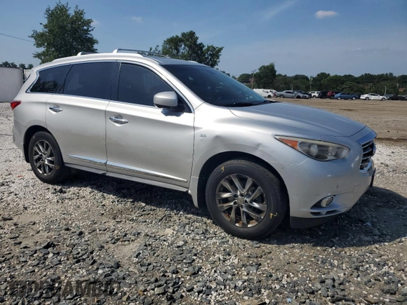 2014 Infiniti QX60 with VIN 5N1AL0MM2EC504690, listed as a Copart auction lot 62055565 with 120,316 mi miles and Salvage title. Bid and sale history available at DreamBid. Image 4.