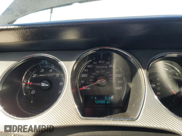 2010 Ford Taurus SHO with VIN 1FAHP2KT6AG153644, listed as a Copart auction lot 42952425 with 124,928 mi miles and Salvage title. Bid and sale history available at DreamBid. Image 9.