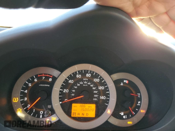 2012 Toyota RAV4 with VIN 2T3BK4DV6CW089072, listed as a Copart auction lot 43125975 with 150,020 mi miles and Salvage Title. Bid and sale history available at carsss.com. Image 9.