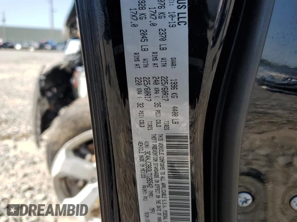 2020 Jeep Compass Latitude with VIN 3C4NJCBB3LT126542, listed as a Copart auction lot 52510575 with 17,246 mi miles and Salvage title. Bid and sale history available at DreamBid. Image 15.