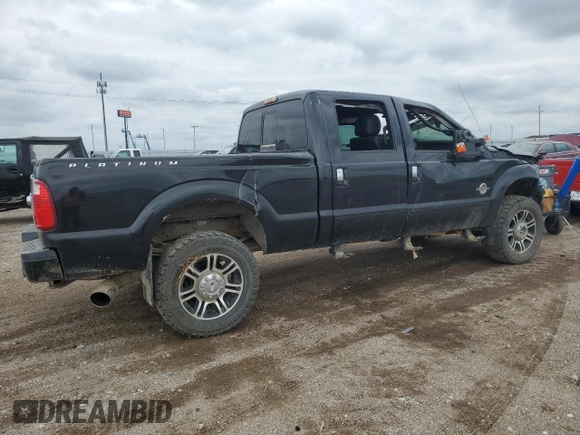 2013 Ford F-350 Platinum z VIN 1FT8W3BTXDEB51852, wystawiony jako Copart lot #58228825 z przebiegiem 6 577 mil mil oraz Szkoda całkowita • Salvage title. Historia ofert i sprzedaży dostępna na DreamBid. Obrazek 3.