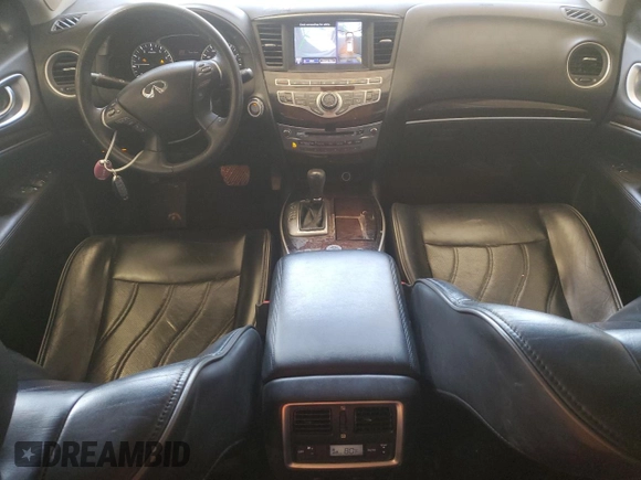 2013 Infiniti JX35 with VIN 5N1AL0MM7DC301244, listed as a Copart auction lot 47634945 with 116,533 mi miles and Salvage Title. Bid and sale history available at DreamBid. Image 8.