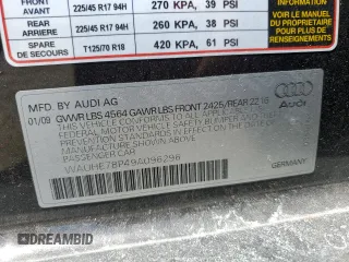 2009 Audi A3 z VIN WAUHE78P49A096296, wystawiony jako Copart lot #58724875 z przebiegiem 209 133 mil mil oraz Szkoda całkowita • Salvage title. Historia ofert i sprzedaży dostępna na DreamBid. Obrazek 12.