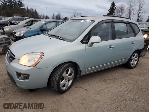 2007 Kia Rondo LX Base with VIN KNAFG525X77093670, listed as a Copart auction lot 87956025 with 138,330 mi miles and Salvage Title. Bid and sale history available at carsss.com. Image 1.