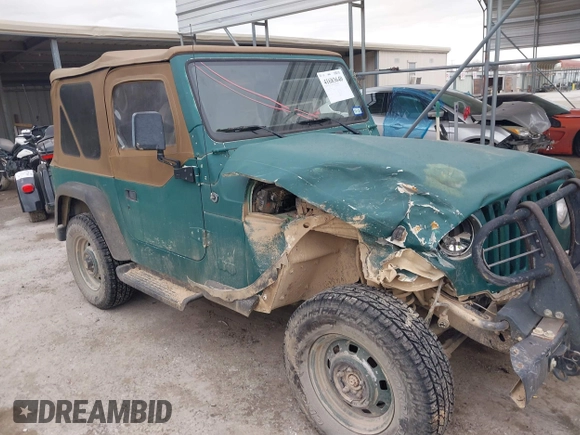 1997 Jeep Wrangler SE with VIN 1J4FY29P1VP408966, listed as a IAAI auction lot 41683640 with 106,910 mi miles. Bid and sale history available at carsss.com. Image 6.