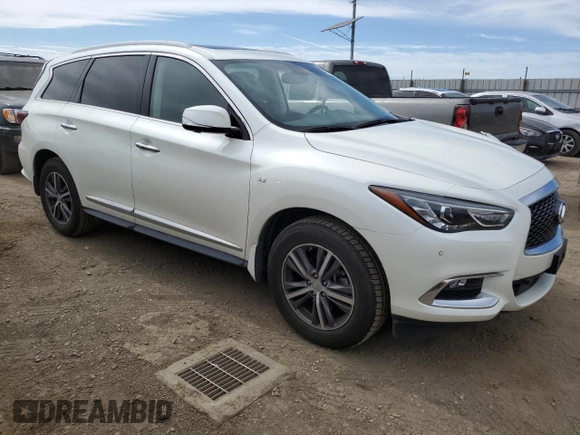 2017 Infiniti QX60 with VIN 5N1DL0MM3HC544214, listed as a Copart auction lot 53092225 with 46,800 mi miles and Salvage Title. Bid and sale history available at DreamBid. Image 4.