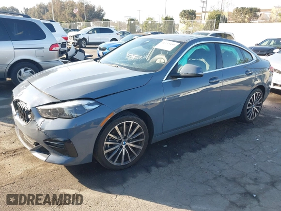 2022 BMW 2 Series 228i with VIN WBA53AK07N7K38682, listed as a IAAI auction lot 41233449 with 27,615 mi miles. Bid and sale history available at carsss.com. Image 2.
