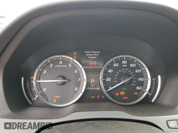 2014 Acura MDX Technology with VIN 5FRYD4H48EB027573, listed as a Copart auction lot 58791185 with 172,694 mi miles and Salvage title. Bid and sale history available at DreamBid. Image 9.