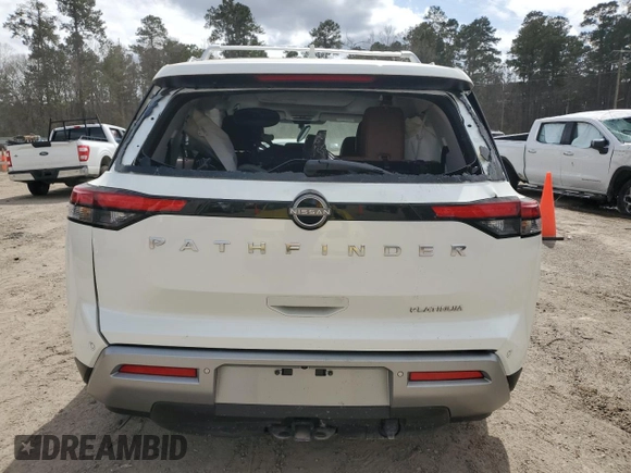 2024 Nissan Pathfinder Platinum z VIN 5N1DR3DG5RC277704, wystawiony jako Copart lot #47928505 z przebiegiem 16 360 mil mil oraz Szkoda całkowita • Salvage title. Historia ofert i sprzedaży dostępna na DreamBid. Obrazek 6.