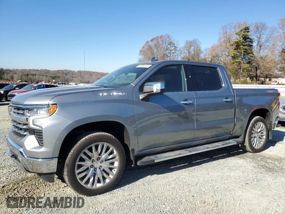 2024 Chevrolet Silverado 1500 LTZ with VIN 1GCUDGE81RZ243550, listed as a Copart auction lot 83955354 with 15,828 mi miles and Salvage Title. Bid and sale history available at DreamBid. Image 1.