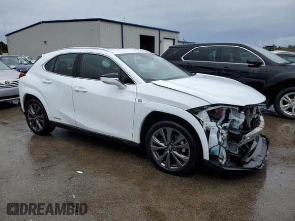 2022 Lexus UX 250h F Sport with VIN JTHR9JBH8N2057773, listed as a Copart auction lot 38749534 with 46,350 mi miles and . Bid and sale history available at DreamBid. Image 4.