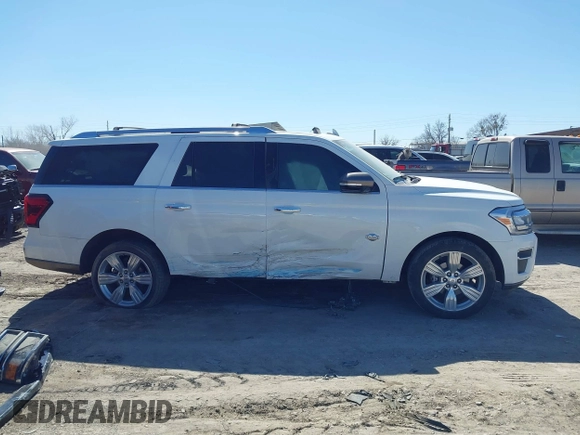 2022 Ford Expedition Max King Ranch with VIN 1FMJK1PT3NEA47209, listed as a IAAI auction lot 41739106 with 59,426 mi miles and . Bid and sale history available at DreamBid. Image 13.
