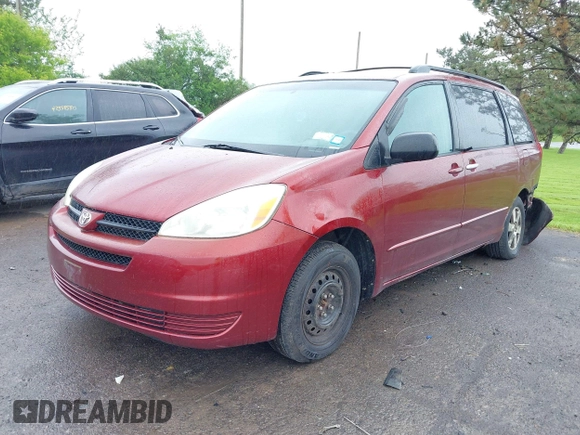 2005 Toyota Sienna CE with VIN 5TDZA23C25S255937, listed as a IAAI auction lot 42372969 with 159,048 mi miles and . Bid and sale history available at DreamBid. Image 17.