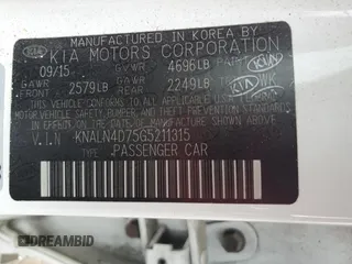 2016 Kia Cadenza Premium with VIN KNALN4D75G5211315, listed as a Copart auction lot 73291874 with 113,734 mi miles and Clean Title. Bid and sale history available at carsss.com. Image 12.