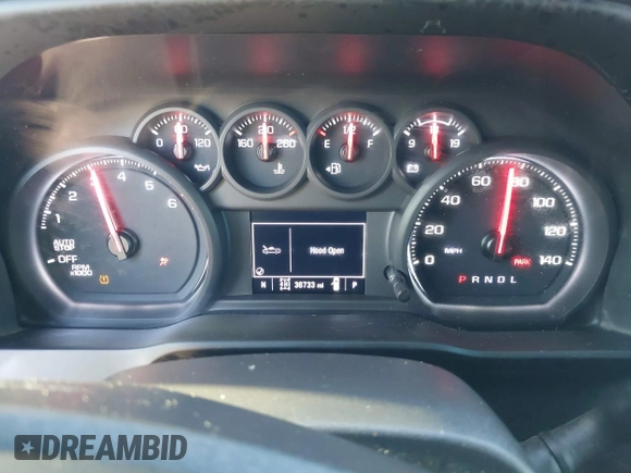2023 Chevrolet Silverado 1500 Custom with VIN 3GCPDBEK2PG138198, listed as a IAAI auction lot 41023057 with 36,733 mi miles and . Bid and sale history available at DreamBid. Image 7.