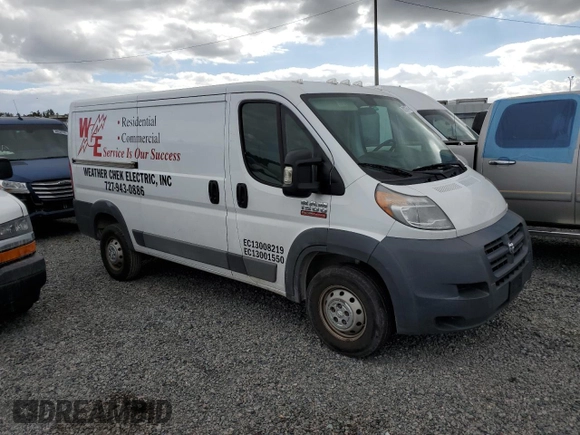 2017 Ram ProMaster Cargo with VIN 3C6TRVAG7HE547837, listed as a Copart auction lot 47671445 with 129,104 mi miles and Salvage Title. Bid and sale history available at DreamBid. Image 4.
