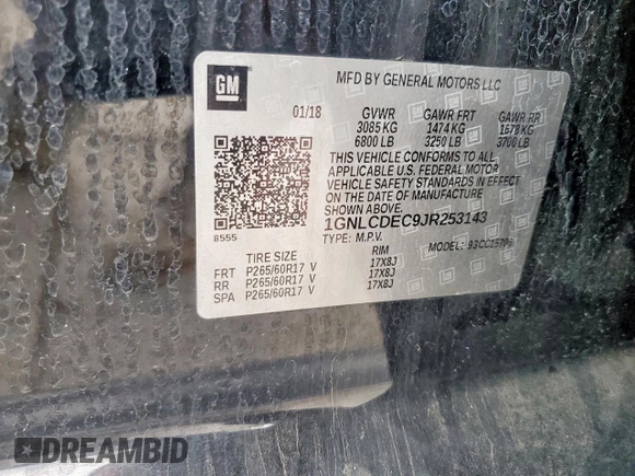 2018 Chevrolet Tahoe Commercial z VIN 1GNLCDEC9JR253143, wystawiony jako Copart lot #47688605 z przebiegiem 140 944 mil mil oraz Czysty tytuł • Clean title. Historia ofert i sprzedaży dostępna na DreamBid. Obrazek 12.