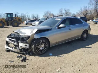 2022 Mercedes-Benz C 300 with VIN W1KAF4HB9NR016223, listed as a Copart auction lot 48362275 with 57,853 mi miles and Salvage Title. Bid and sale history available at DreamBid. Image 1.