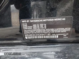 2016 BMW 3 Series 328i with VIN WBA8E9C54GK647190, listed as a IAAI auction lot 42106127 with 138,634 mi miles and . Bid and sale history available at DreamBid. Image 9.