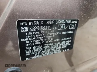 2013 Suzuki Grand Vitara Premium с VIN JS3TE0D60D4100144, выставлен на аукционе Copart как лот 60784875 с пробегом 91 842 миль миль и Списание • Salvage title. История ставок и продаж доступна на DreamBid. Изображение 12.