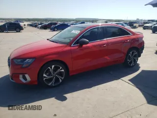 2022 Audi A3 Premium with VIN WAUGUDGY2NA088652, listed as a Copart auction lot 72761214 with 15,047 mi miles and Salvage Title. Bid and sale history available at carsss.com. Image 1.