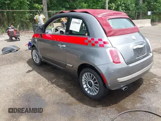 2012 FIAT 500 Lounge with VIN 3C3CFFER6CT142001, listed as a IAAI auction lot 42309609 with 56,367 mi miles and . Bid and sale history available at DreamBid. Image 3.