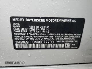 2024 BMW 3 Series 330i z VIN 3MW69FF04R8E77783, wystawiony jako Copart lot #44242645 z przebiegiem 11 475 mil mil oraz Czysty tytuł • Clean title. Historia ofert i sprzedaży dostępna na DreamBid. Obrazek 12.