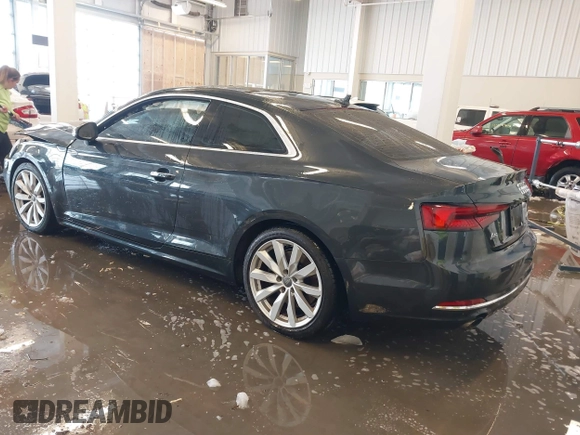 2018 Audi A5 Premium Plus with VIN WAUPNAF51JA073637, listed as a IAAI auction lot 41289291 with Not Provided miles and . Bid and sale history available at DreamBid. Image 3.