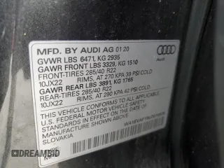 2020 Audi Q8 Premium Plus with VIN WA1EVAF19LD016508, listed as a Copart auction lot 44866694 with 49,835 mi miles and Salvage title. Bid and sale history available at DreamBid. Image 13.