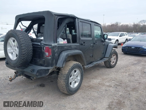 2008 Jeep Wrangler Unlimited X with VIN 1J8GA39148L577903, listed as a IAAI auction lot 41564957 with 95,359 mi miles. Bid and sale history available at carsss.com. Image 4.