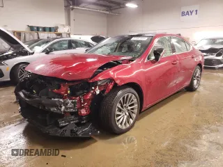 2025 Lexus ES 350 Luxury z VIN 58AEZ1B11SU186963, wystawiony jako Copart lot #81587434 z przebiegiem 2 275 mil mil oraz Szkoda całkowita • Salvage title. Historia ofert i sprzedaży dostępna na DreamBid. Obrazek 1.