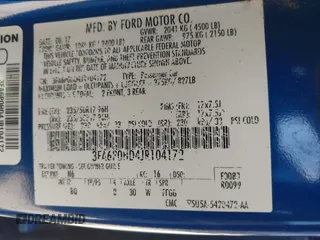 2018 Ford Fusion SE with VIN 3FA6P0HD4JR104172, listed as a IAAI auction lot 41997155 with 154,557 mi miles. Bid and sale history available at carsss.com. Image 9.