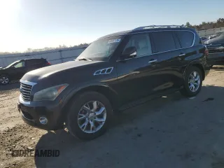 2012 Infiniti QX56 8-passenger with VIN JN8AZ2NC9C9317000, listed as a Copart auction lot 48697175 with 220,104 mi miles and Clean Title. Bid and sale history available at carsss.com. Image 1.