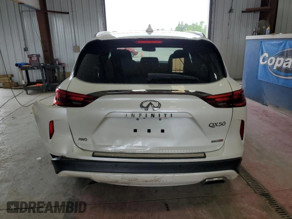 2020 Infiniti QX50 Luxe z VIN 3PCAJ5M35LF109871, wystawiony jako Copart lot #62479765 z przebiegiem 55 723 mil mil oraz Szkoda całkowita • Salvage title. Historia ofert i sprzedaży dostępna na DreamBid. Obrazek 6.