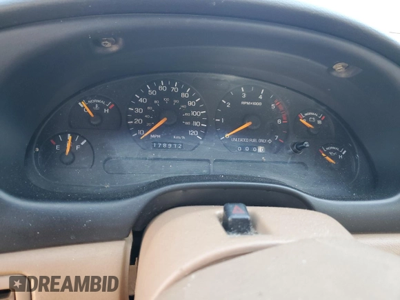 1997 Ford Mustang with VIN 1FALP4041VF100606, listed as a Copart auction lot 48688245 with 178,912 mi miles and Clean Title. Bid and sale history available at carsss.com. Image 9.