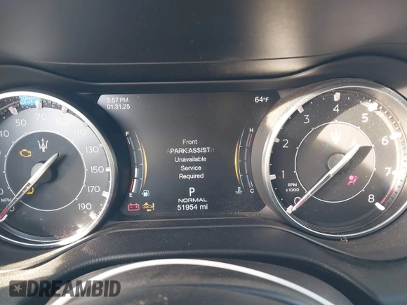 2021 Maserati Ghibli S with VIN ZAM57YSA3M1365483, listed as a IAAI auction lot 41488486 with 51,954 mi miles and . Bid and sale history available at DreamBid. Image 7.