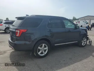 2017 Ford Explorer XLT with VIN 1FM5K8D88HGD74448, listed as a Copart auction lot 57061275 with 110,439 mi miles and Salvage title. Bid and sale history available at DreamBid. Image 3.