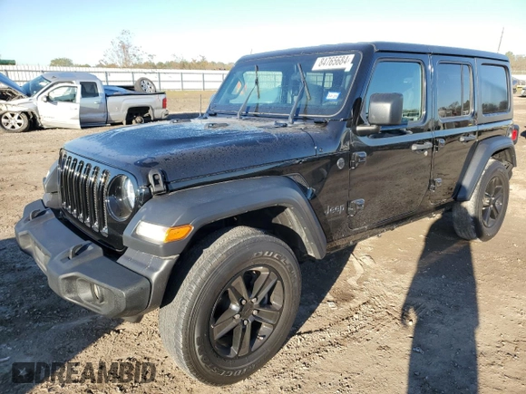 2023 Jeep Wrangler Sport S with VIN 1C4HJXDG5PW615926, listed as a Copart auction lot 84765684 with 23,333 mi miles and Salvage Title. Bid and sale history available at DreamBid. Image 1.