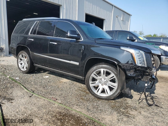 2019 Cadillac Escalade Premium Luxury with VIN 1GYS4CKJ9KR395566, listed as a Copart auction lot 60451533 with 55,328 mi miles and Salvage Title. Bid and sale history available at carsss.com. Image 4.