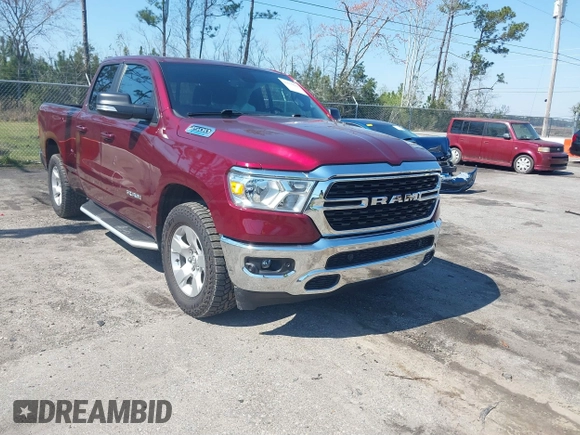2022 Ram 1500 Big Horn with VIN 1C6RREBG2NN329109, listed as a IAAI auction lot 41675039 with 62,732 mi miles and . Bid and sale history available at DreamBid. Image 1.