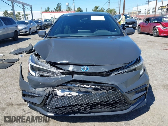 2023 Toyota Corolla Hybrid LE with VIN JTDBCMFEXP3018606, listed as a IAAI auction lot 41857107 with 46,038 mi miles. Bid and sale history available at carsss.com. Image 6.
