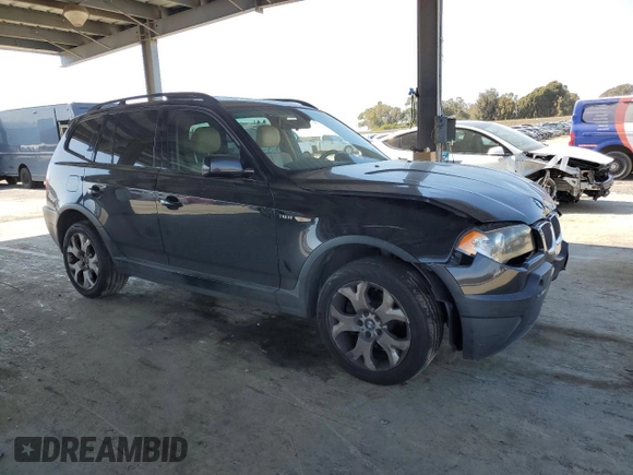 2005 BMW X3 3.0i z VIN WBXPA93435WD11740, wystawiony jako Copart lot #52363245 z przebiegiem 186 596 mil mil oraz Szkoda całkowita • Salvage title. Historia ofert i sprzedaży dostępna na DreamBid. Obrazek 4.