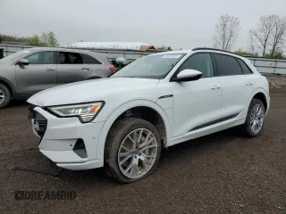 2021 Audi e-tron Prestige with VIN WA1VAAGE0MB021459, listed as a Copart auction lot 52334434 with 46,315 mi miles and . Bid and sale history available at DreamBid. Image 1.