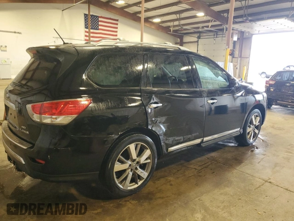 2013 Nissan Pathfinder Platinum with VIN 5N1AR2MM3DC637659, listed as a Copart auction lot 57296695 with 146,829 mi miles and Salvage title. Bid and sale history available at DreamBid. Image 3.