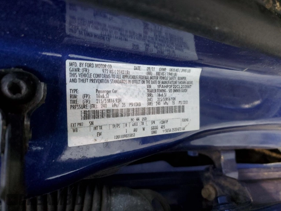2012 Ford Focus SE with VIN 1FAHP3F22CL233587, listed as a Copart auction lot 48890055 with 71,322 mi miles and Salvage Title. Bid and sale history available at DreamBid. Image 12.