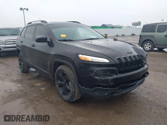 2017 Jeep Cherokee Sport with VIN 1C4PJMAB7HW614572, listed as a IAAI auction lot 41477399 with 117,288 mi miles and . Bid and sale history available at DreamBid. Image 1.