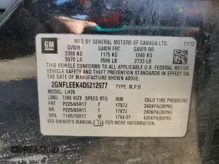 2013 Chevrolet Equinox LT z VIN 2GNFLEEK4D6212977, wystawiony jako Copart lot #44745265 z przebiegiem 140 855 mil mil oraz Czysty tytuł • Clean title. Historia ofert i sprzedaży dostępna na DreamBid. Obrazek 13.